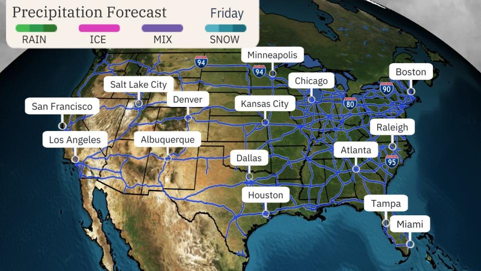 Snow Forecast To Impact Millions In The Northeast This Weekend, Including DC, Philadelphia, New York, Boston