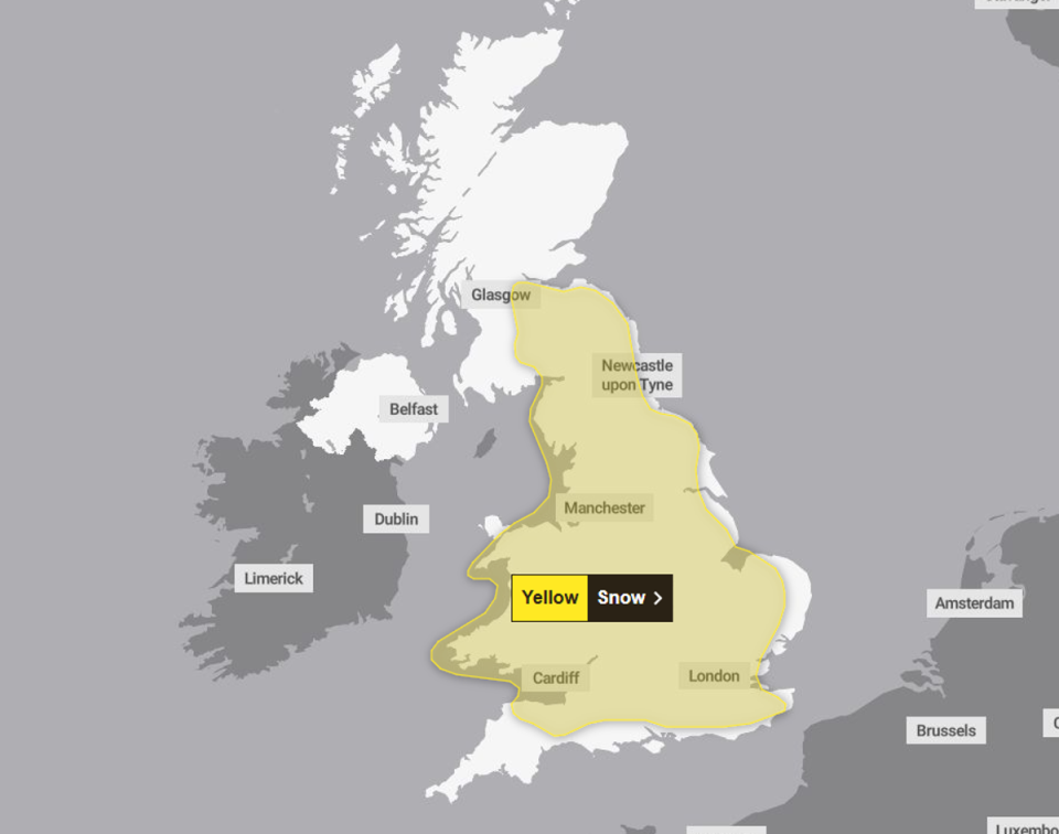 Snow mapped: Where freezing weather will hit UK this weekend with 20-30cm blanket forecast