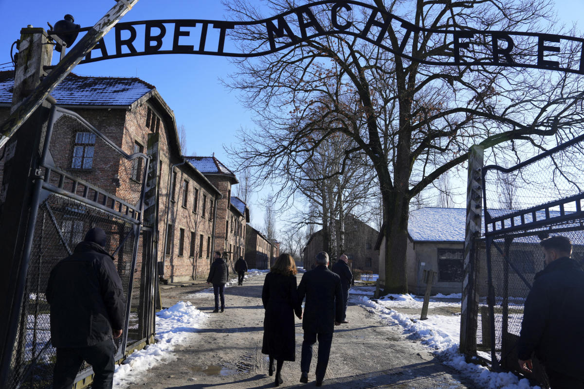 Starmer visits Auschwitz and vows to fight the antisemitism he sees growing in the UK