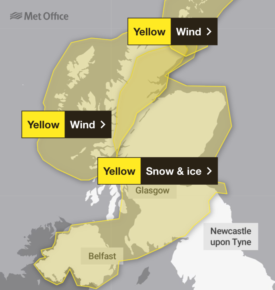 Storm Eowyn map: Where and when snow will hit UK as fresh weather warnings issued