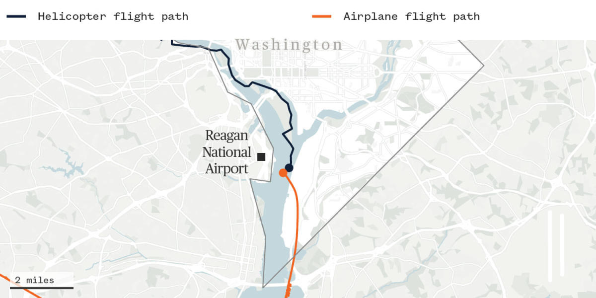 The deadly midair crash over D.C. area in charts and maps