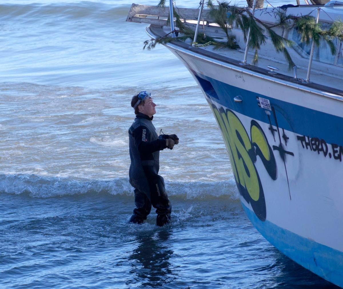 ‘There’s nothing else we can do’: Stranded Lake Michigan boat could be stuck for months