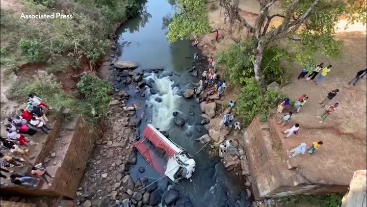 Truck Carrying Wedding Party Plunges into River After Missing Bridge, Killing at Least 71