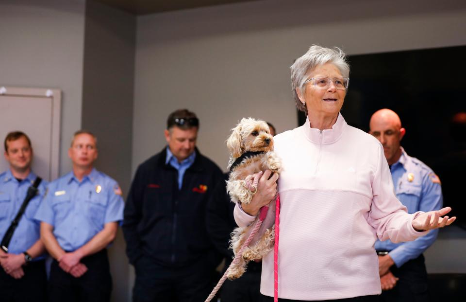 Woman, dogs rescued from icy pond within 30 minutes in SFD’s first ice rescue