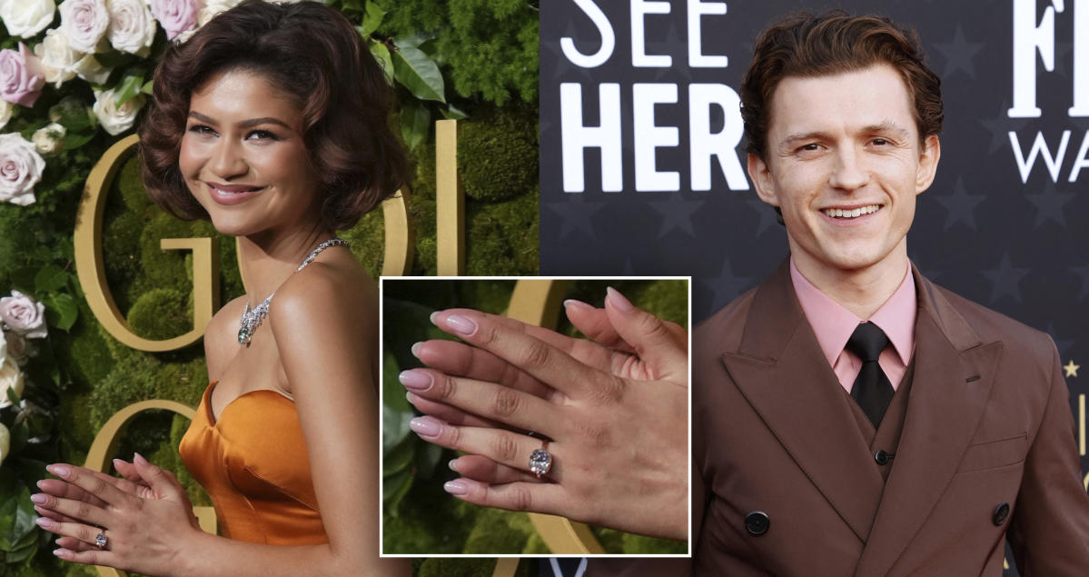 Zendaya and Tom Holland are engaged after she debuts diamond ring at Golden Globes: reports