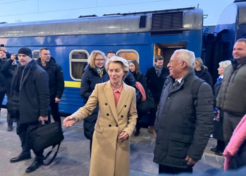 EU’s von der Leyen in Kiev to mark three years of war