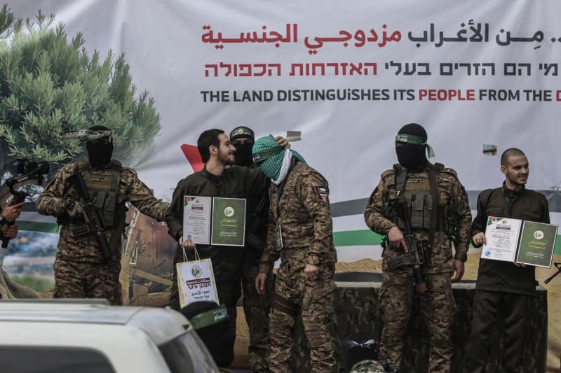 Hamas hands over three more hostages to Red Cross in Gaza