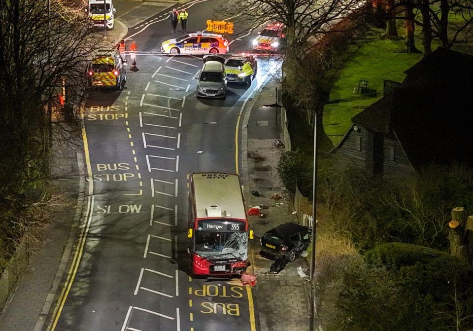 Harrow crash: Woman waiting at bus stop killed and two others hurt in horror smash