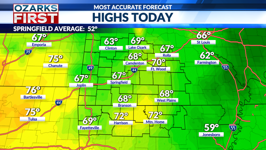 Monday, February 24 forecast: A touch of spring fever as we head into March