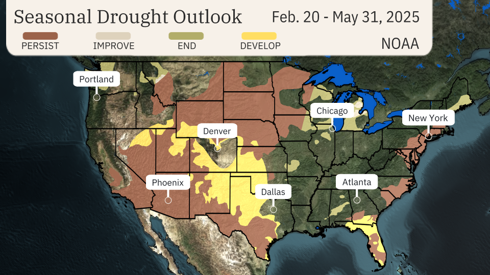 New Outlook: Drought Conditions Expected To Worsen In The Rockies, Florida