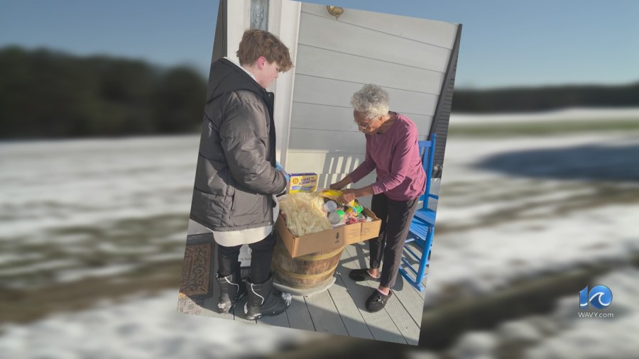 Snow doesn’t stop Southampton Co. boy from feeding Capron seniors